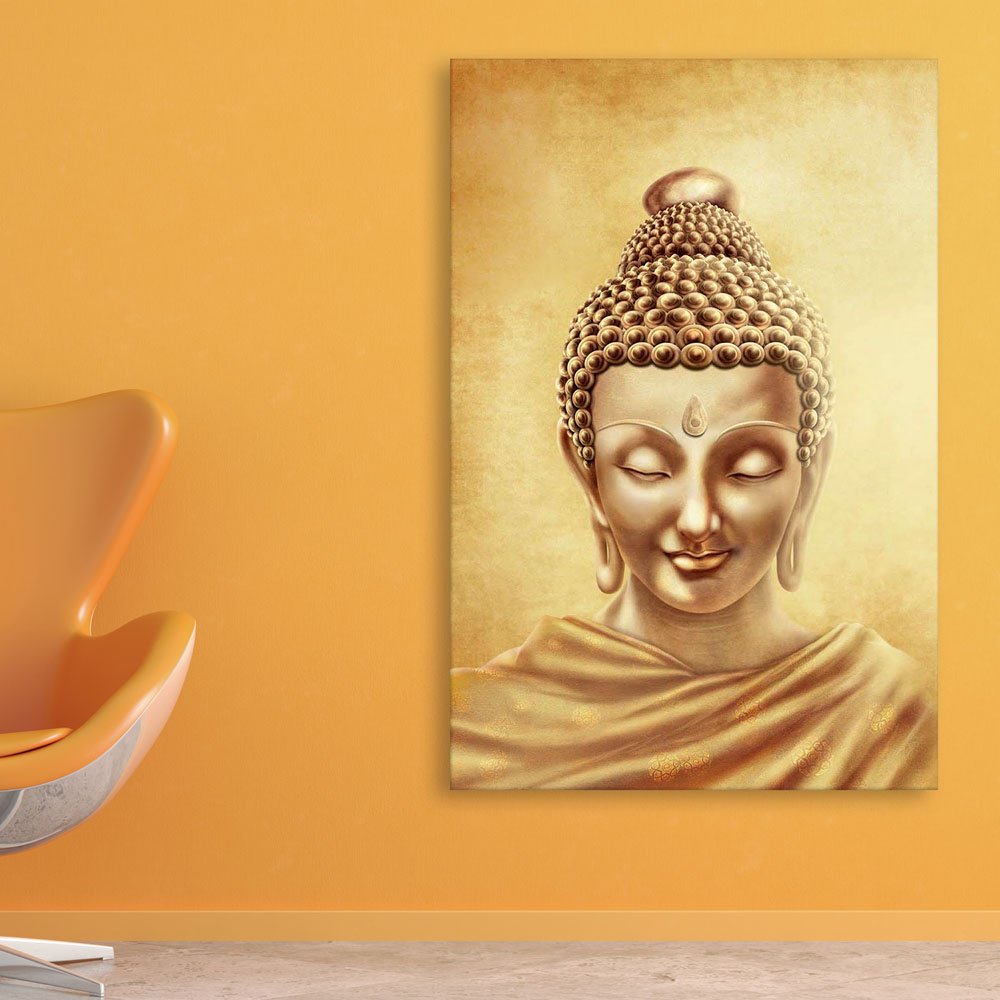 inep-b07clfccvd-buddha-buzz-unframed-wall-art-featuring-silver-buddha-silhouette-on-cotton-canvas-(91x61cm)..jpeg